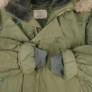 US N-3B OD Jacket with Fur Ruff 1972 - M - US Air Force Surplus - Flight Jackets