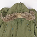 US N-3B OD Jacket with Fur Ruff 1972 - M - US Air Force Surplus - Flight Jackets