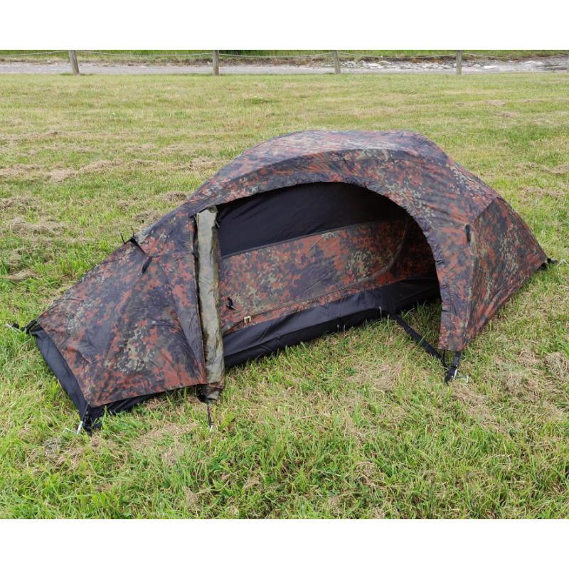 One Man Flecktarn Recon Tent - Camo Military Army Camping One Man Flecktarn Recon Tent - Camo Military Army Camping