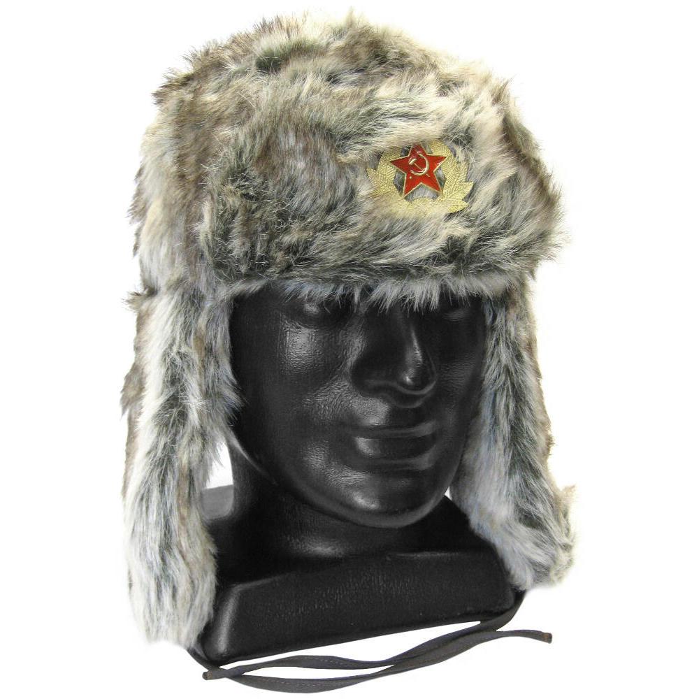 Ear Flaps Round Russian Fur Hat Lomubue Winter Hat Faux Fur
