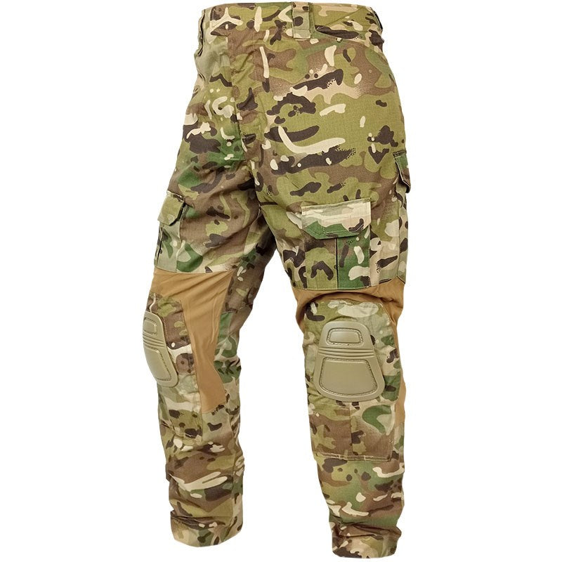 Camo trousers outlet with knee pads