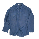 US Made Blue Uniform Shirt - 46R, XLarge