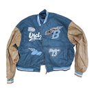 BoohooMAN Blue Racing Varsity Jacket - Large