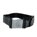 British Army The Rifles Black Parade Belt w/ Chrome Buckle -  Small