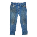 Levi's 501 Distressed Blue Jeans - 35x30, Medium