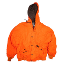 US Made Duxbak Blazing Orange Quilted Hooded Jacket - Large