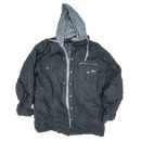 Dickies Black Quilted Hooded Shirt Jacket - 2XLarge - Army & Outdoors - Hoodies