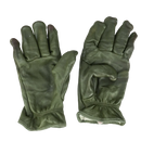 French Army Olive Leather Gloves - 8.5, Medium