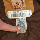 Berne Brown Quilted Hooded Jacket - Large