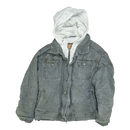 Arizona Jeans Co. Grey Hooded Canvas Work Jacket - Large