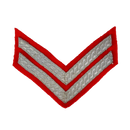 British Army Corporal No.1 Dress Silver Rank Patch