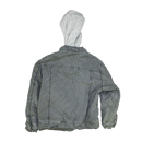 Arizona Jeans Co. Grey Hooded Canvas Work Jacket - Large