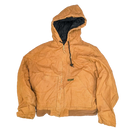 Walls Brown Canvas Hooded Work Jacket - Large