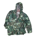 Vintage Seaway Woodland Camo Quilted PVC Rain Jacket - XLarge