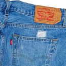 Levi's 501 Distressed Blue Jeans - 34x30, Medium