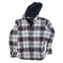 Carhartt Flannel Fleece Lined Hooded Shirt Jacket - Large