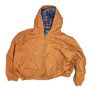 Woolrich Green lLabel Brown Quilted Hooded Jacket - 2XLarge