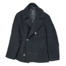 Alpha Industries Black Wool Peacoat - X Large