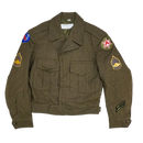 US Army M1944 Ike Jacket Modified w/ Zip-Front - 34S, Small