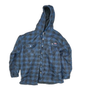 Dickies Blue Plaid Hooded Jacket - XLarge