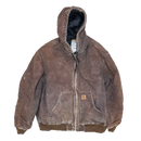 Carhartt Brown Quilted Hooded Jacket - XLarge - Army & Outdoors - Hoodies