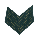 British Army Sergeant Gold on Green Rank Patch