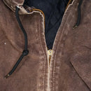 Carhartt Brown Quilted Hooded Jacket - XLarge - Army & Outdoors - Hoodies