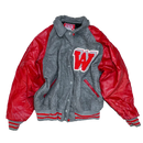 US Made Awards Grey & Red Wool Varsity Jacket - XLarge - Army & Outdoors - Bomber Jacket