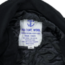 US Navy-Style Black Wool Pea Coat – 2XL