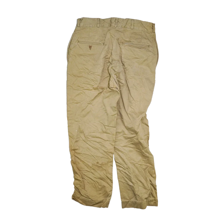 US Army 1960s Khaki Chino Trousers - 31x29, Small