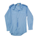 NZ Air Force Light Blue Long Sleeve Service Shirt - 40, Medium