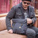 Large Canvas Haversack - Black - Bushtracks - Shoulder Bags