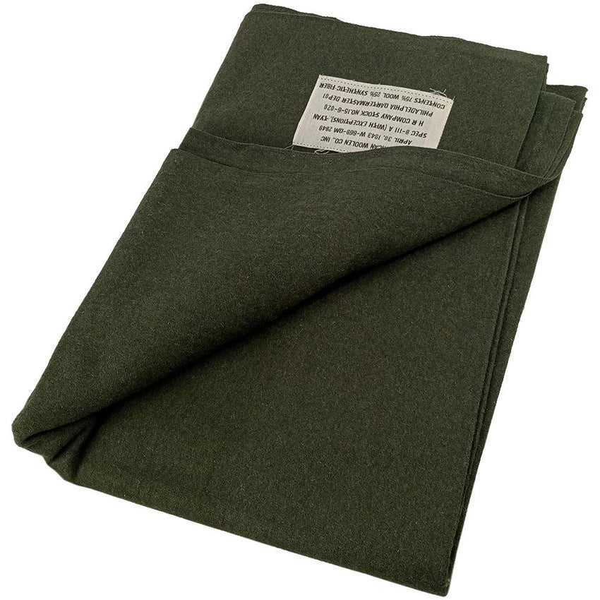 新品 未使用 米軍 実物 放出品 90s US Wool Blanket CMP1328-USOliveDrabWoolBlanket