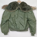 US N-2B Flight Jacket w Attached Hood and Fur Ruff 1962 - Sz M - US Air Force Surplus - Flight Jackets