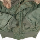 US N-2B Flight Jacket w Attached Hood and Fur Ruff 1962 - Sz M - US Air Force Surplus - Flight Jackets