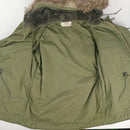 US N-3B OD Jacket with Fur Ruff 1972 - M - US Air Force Surplus - Flight Jackets