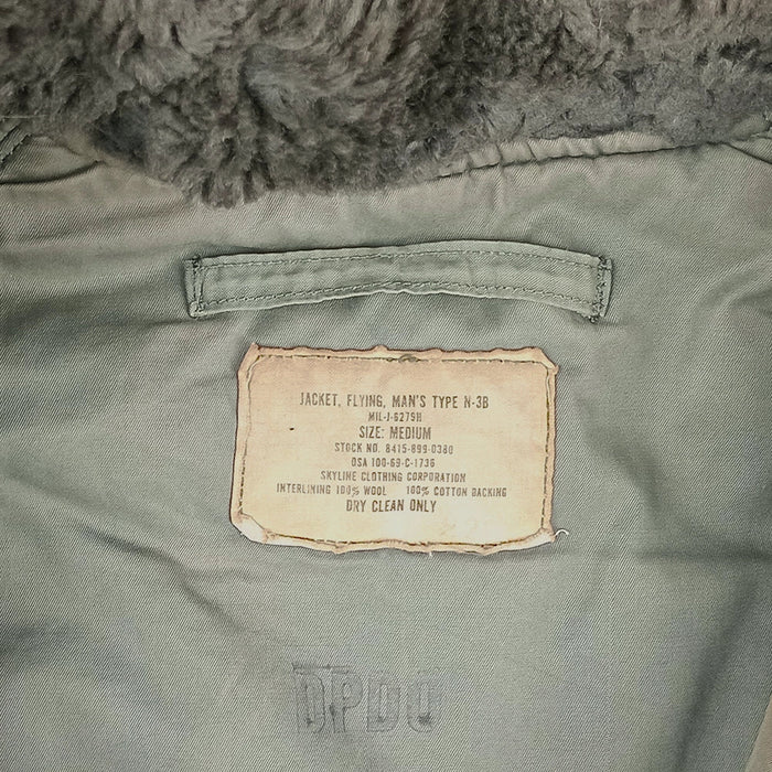 US N-3B Jacket with Fur Ruff 1969 - M - US Air Force Surplus - Flight Jackets