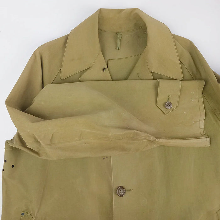 US WWII Dismounted Rain Coat OD, Sunlite - Medium - US Army Surplus - Rain Jackets