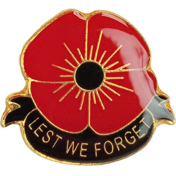 Lest We Forget Poppy Pin