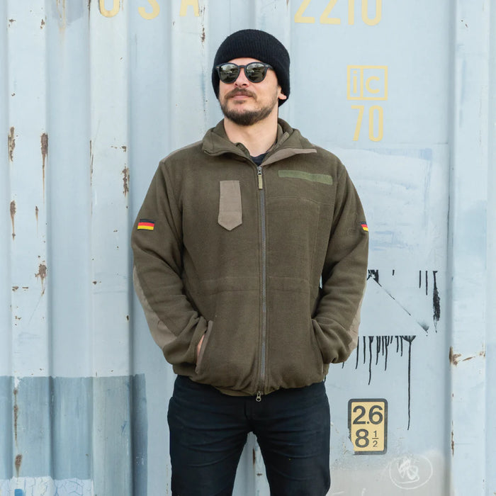 German Army Olive Fleece Jacket - German Army Surplus - Fleeces & Jerseys