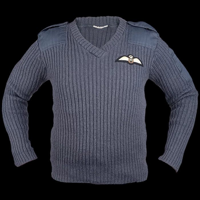 British RAF V-Neck Wool Jersey - British Army Surplus - Fleeces & Jerseys