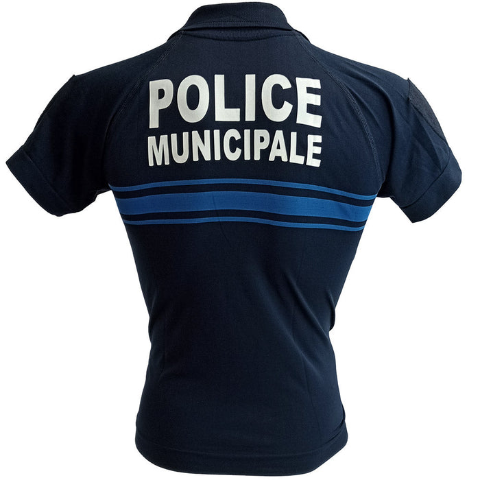 French Police Stretch Polo Shirt - Blue