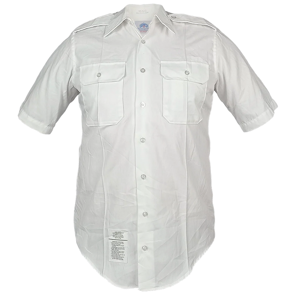 USGI White Short Sleeve Service Dress Shirt - US Army Surplus - Dress Shirts