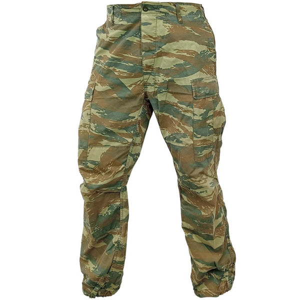 Genuine Greek army BDU pants lizard camo ripstop Greece military surplus trouser