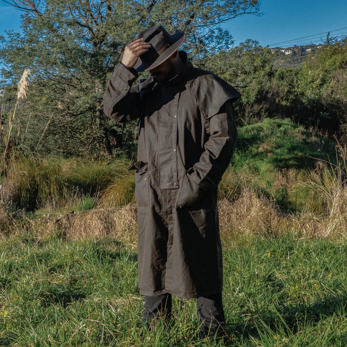 Low Riding Oilskin Coat