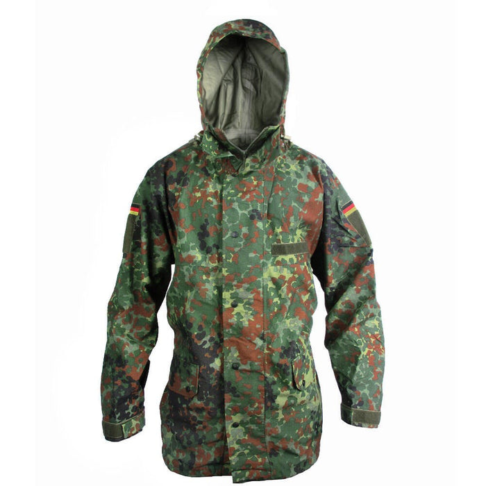 German Flecktarn Rain Jacket - Grade 2 - German Army Surplus - Rain Jackets