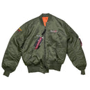 Alpha Industries Branded MA-1 Olive Flight Jacket - Medium - Alpha Industries - Flight Jackets
