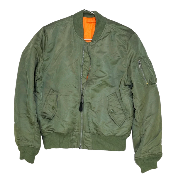 Alpha Industries MA-1 Olive Flight Jacket - Large