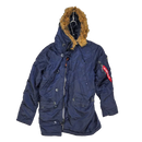 Alpha Industries N-3B Blue Cold Weather Parka - Small - Army & Outdoors - Parkas