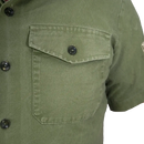 British Olive Cotton Short Sleeve Shirt - British Army Surplus - Service Shirts